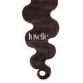 Chocolate Brown Body Wave Feathered Crochet Hair